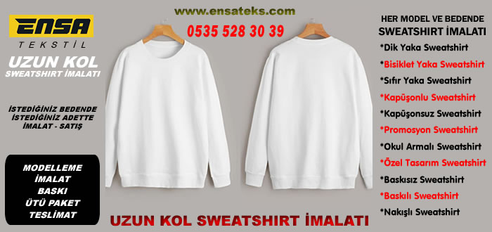 Uzun Kol Sweatshirt İmalatı