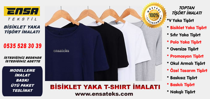 Bisiklet Yaka Tişört İmalatı